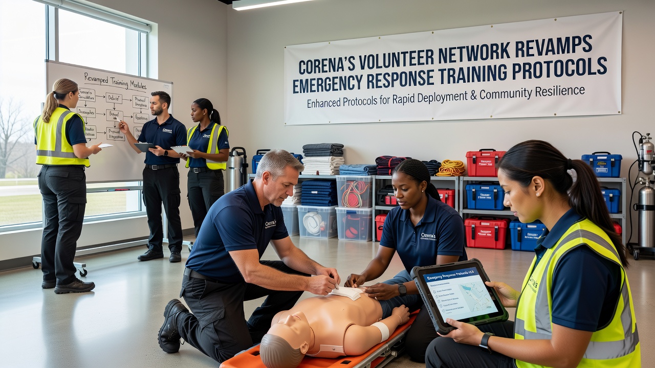 Trainers demonstrating new digital tools during a Corena emergency response workshop